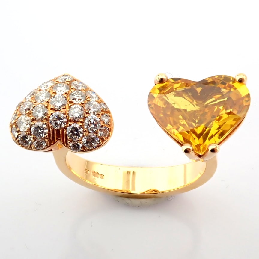 Natural Diamond 18K Rose/Pink Gold Ring - 10