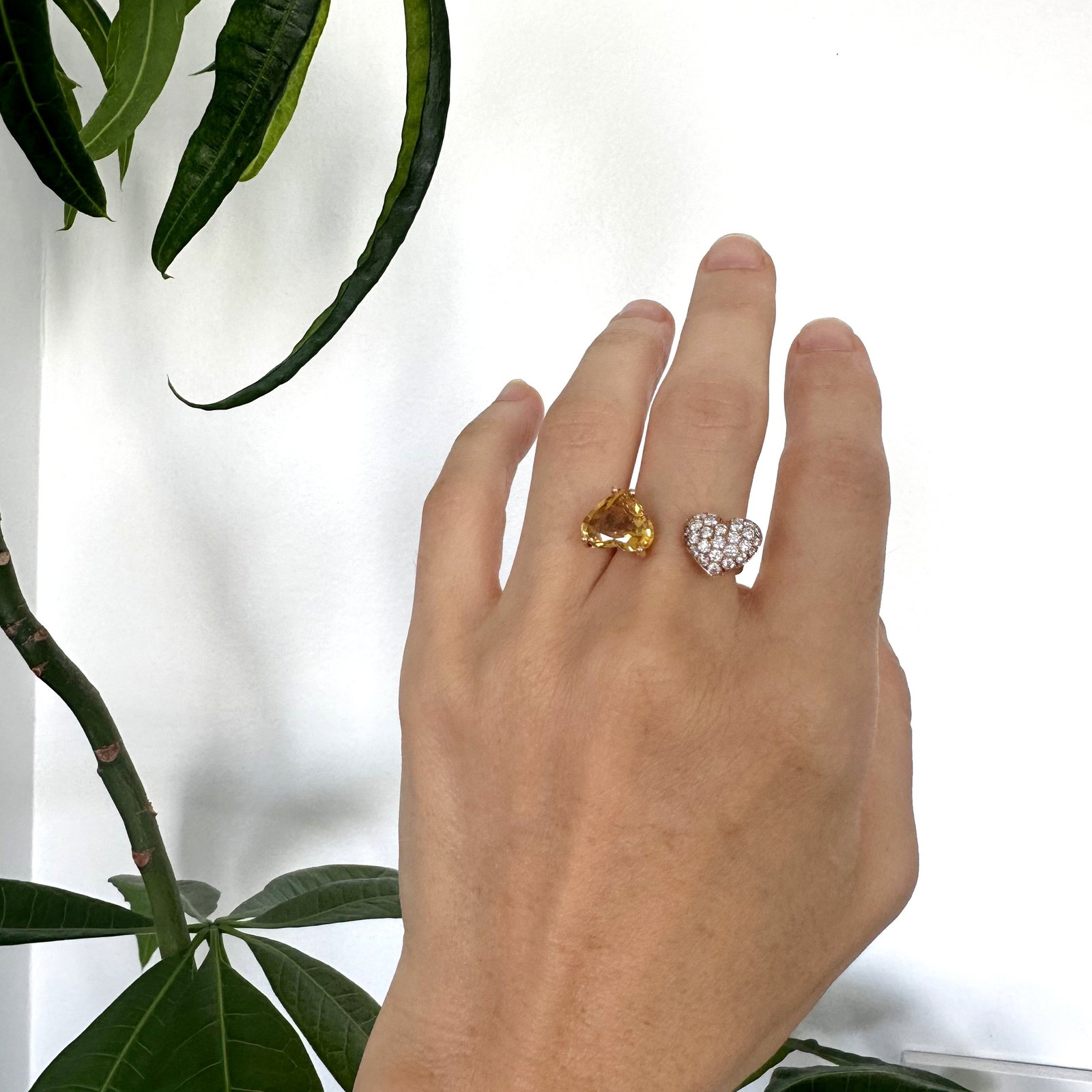 Natural Diamond 18K Rose/Pink Gold Ring - 4