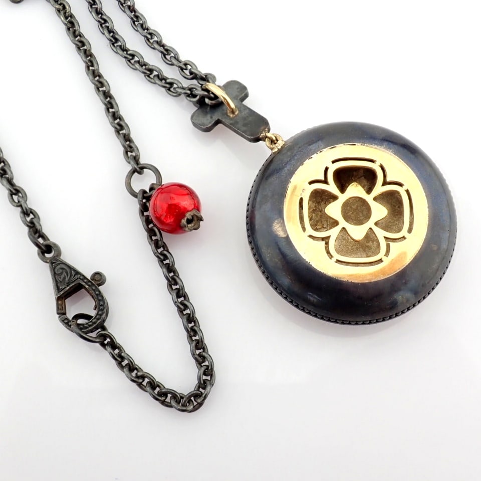 Natural Diamond 18K Yellow Gold Necklace - 8