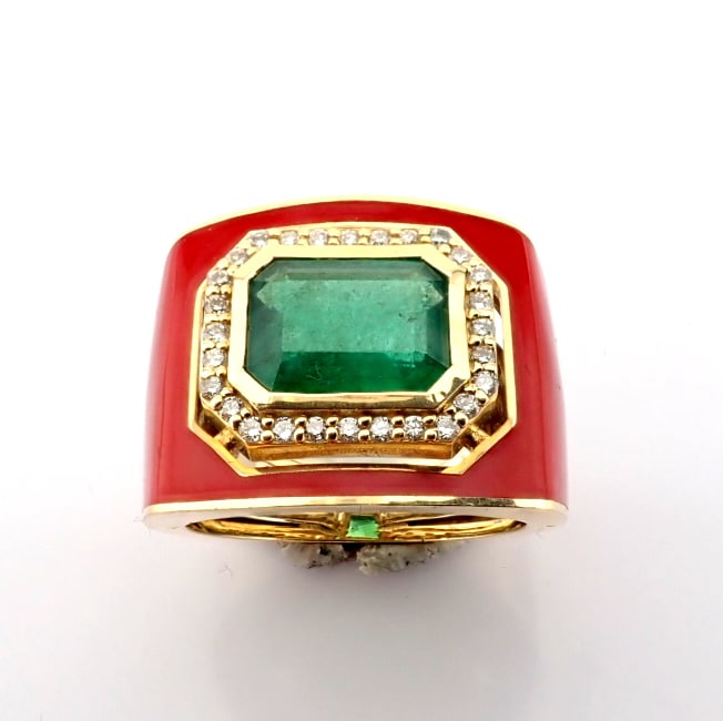 Natural Diamond 14K Yellow Gold Ring - 10