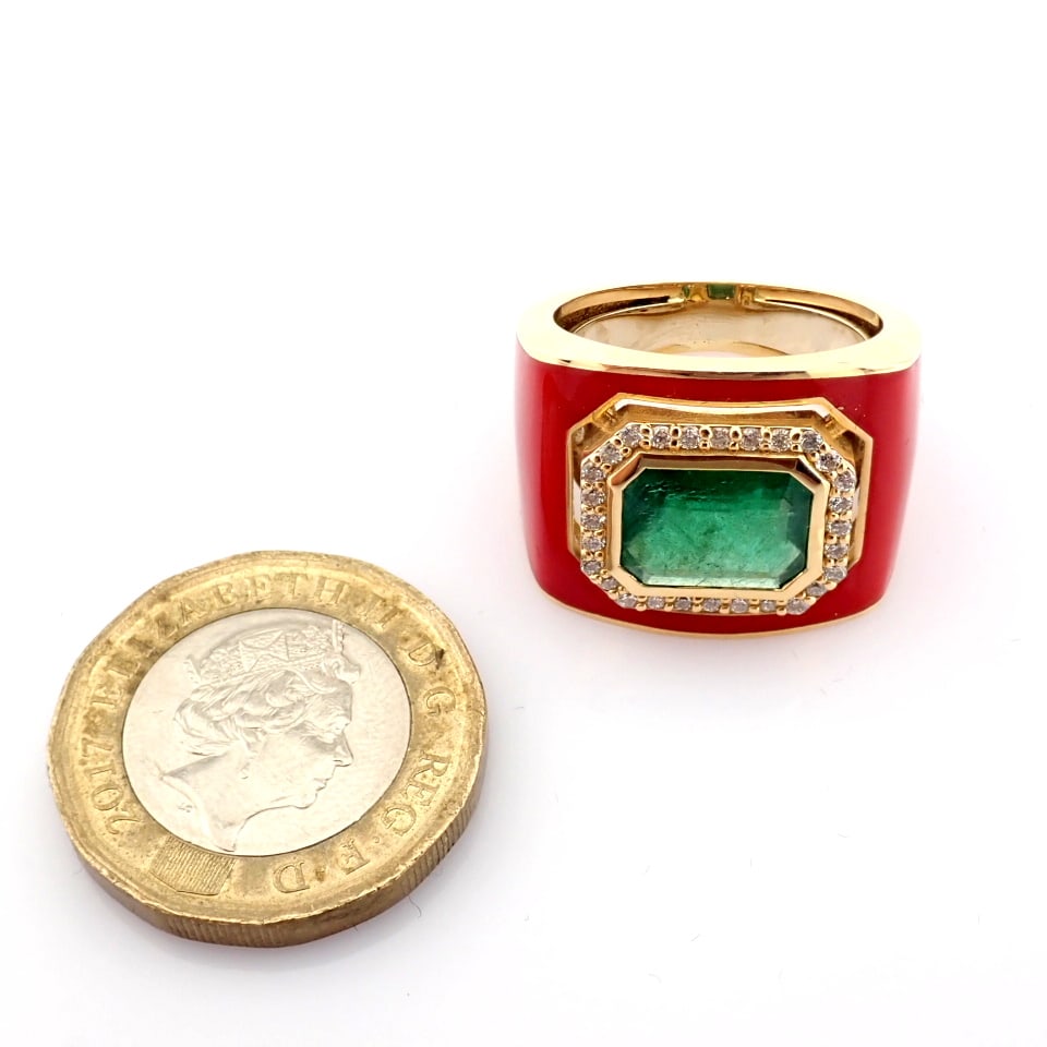 Natural Diamond 14K Yellow Gold Ring - 3