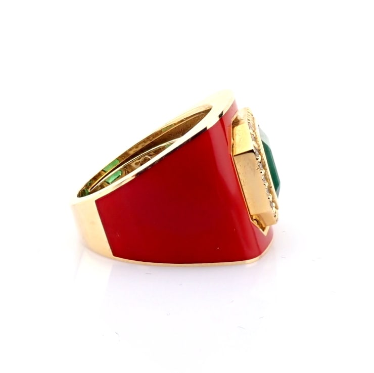 Natural Diamond 14K Yellow Gold Ring - 8