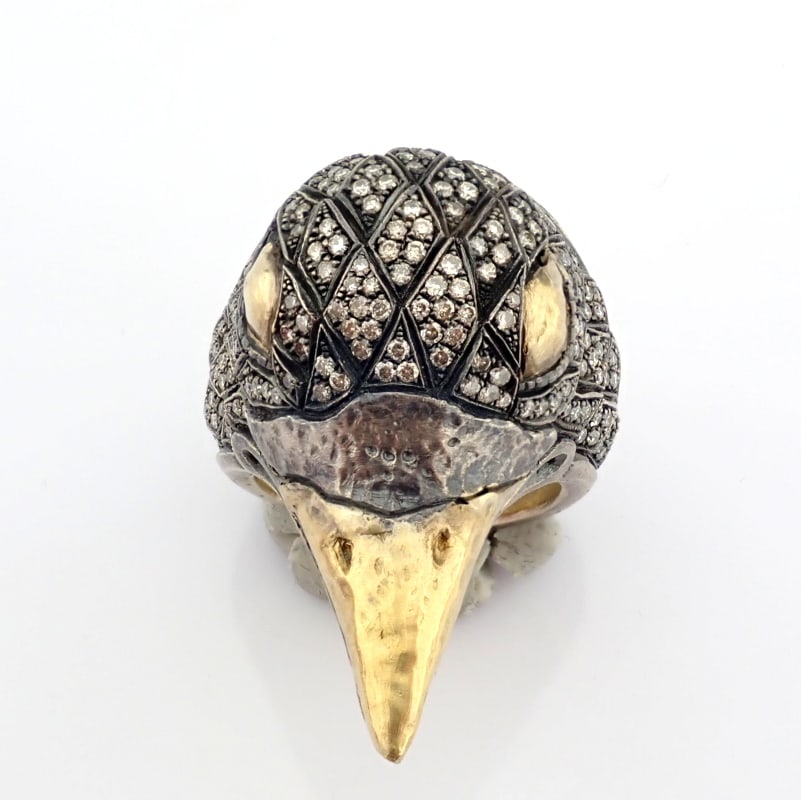 Natural Diamond 18K Yellow Gold Ring - 2