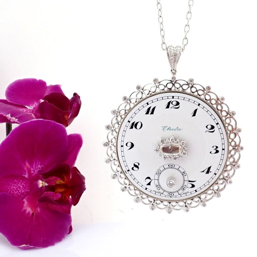 Natural Diamond 14K White Gold Necklace - 2