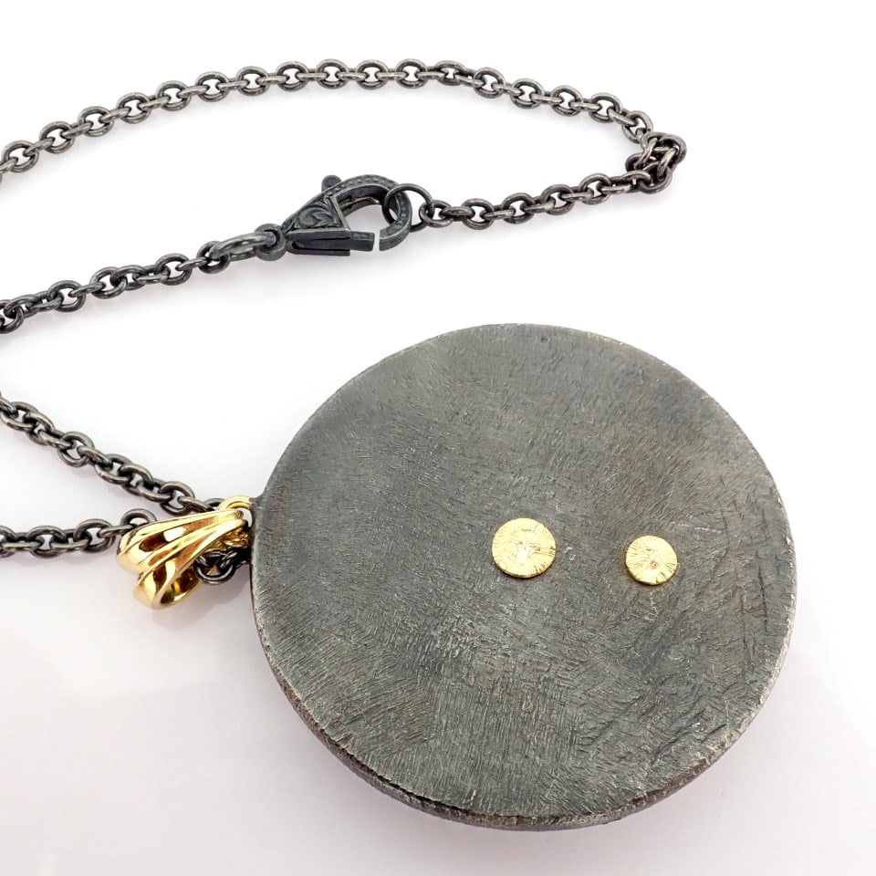 Natural Diamond 18K Yellow Gold Necklace - 2
