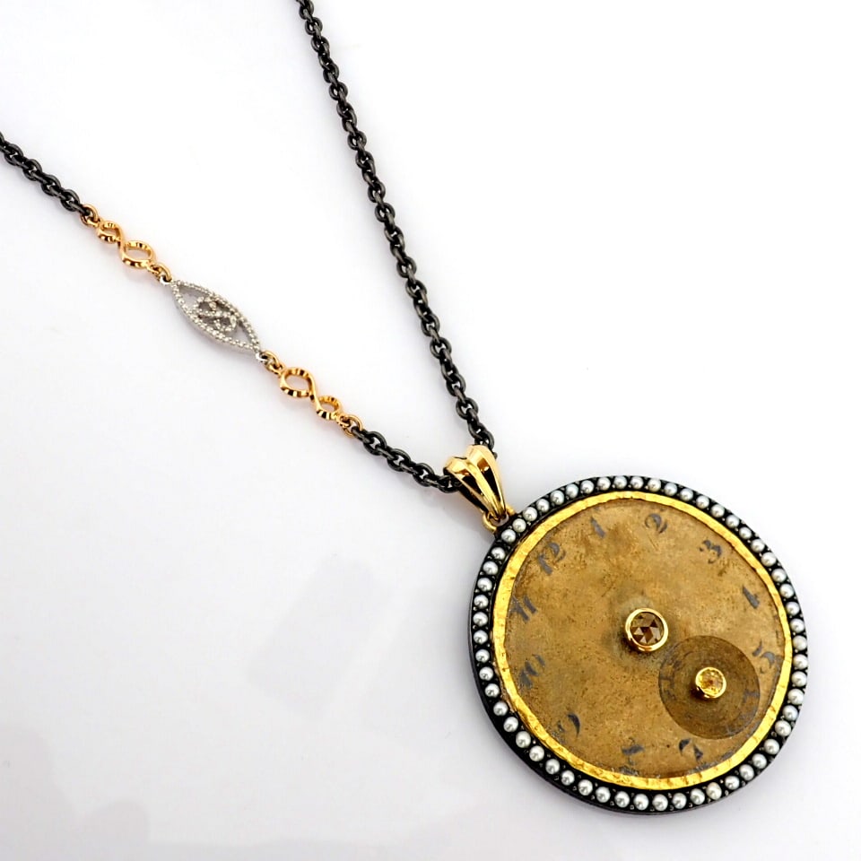 Natural Diamond 18K Yellow Gold Necklace - 3