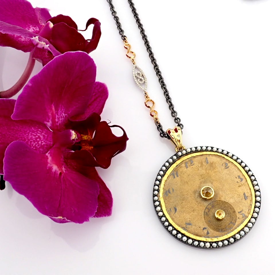 Natural Diamond 18K Yellow Gold Necklace - 4