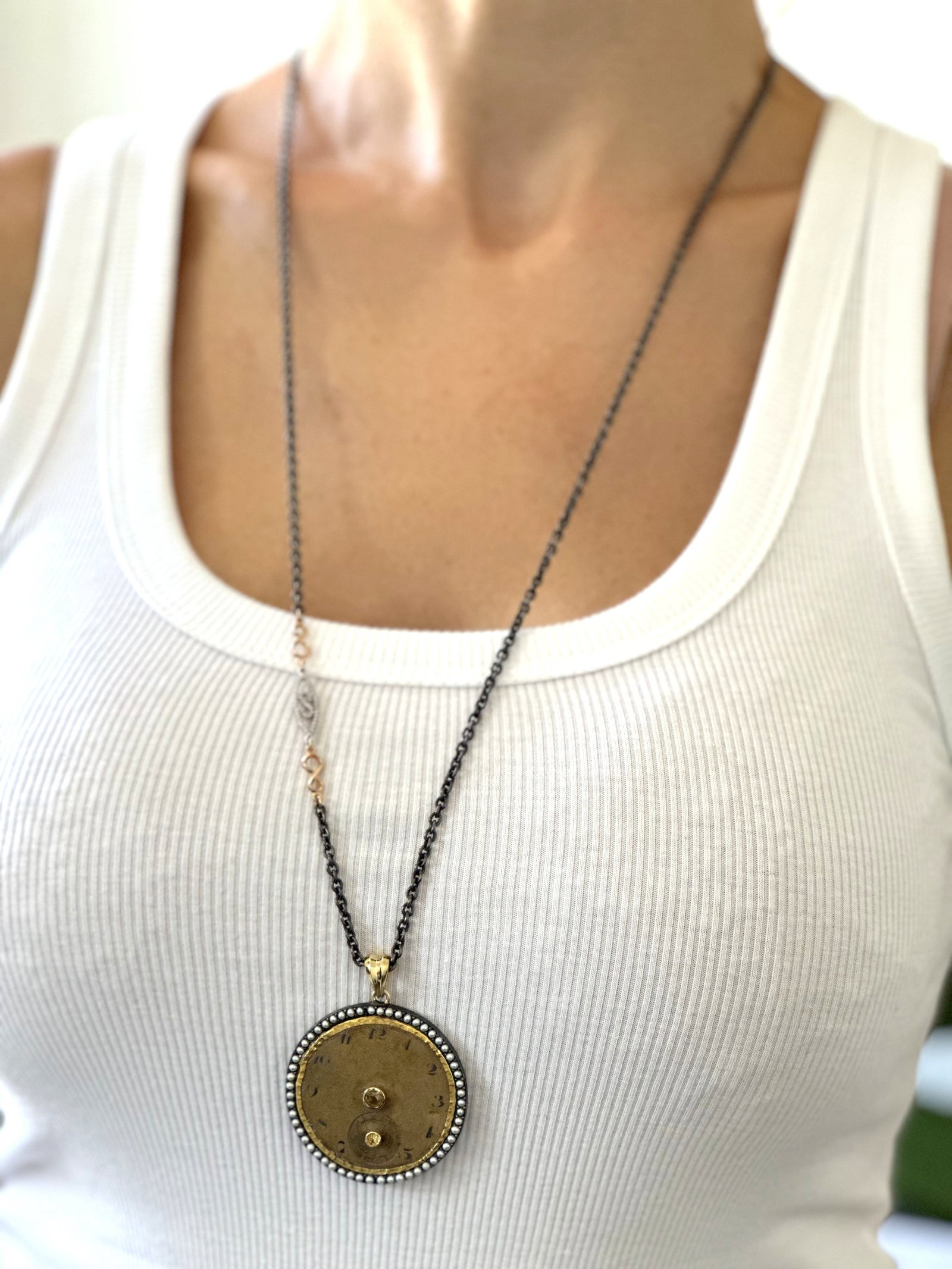 Natural Diamond 18K Yellow Gold Necklace - 5