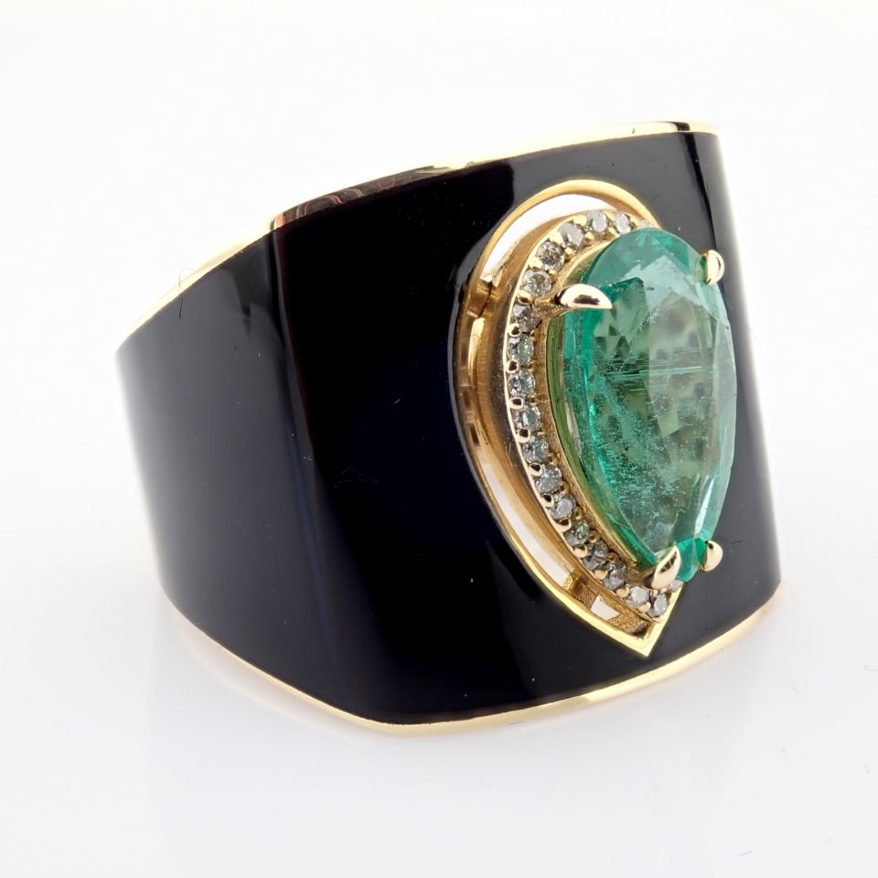 Natural Diamond 14K Yellow Gold Ring - 2