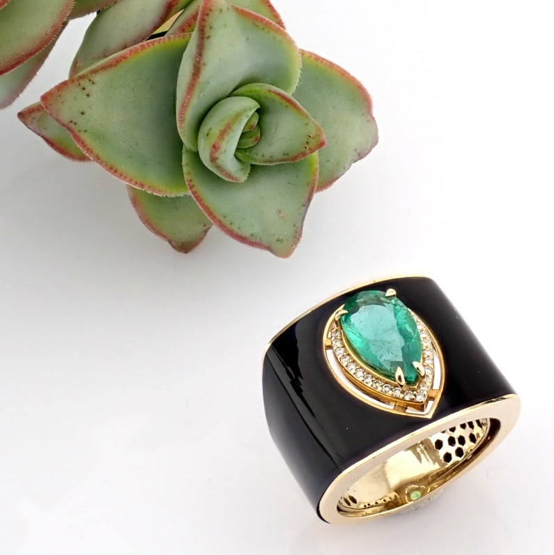 Natural Diamond 14K Yellow Gold Ring - 3