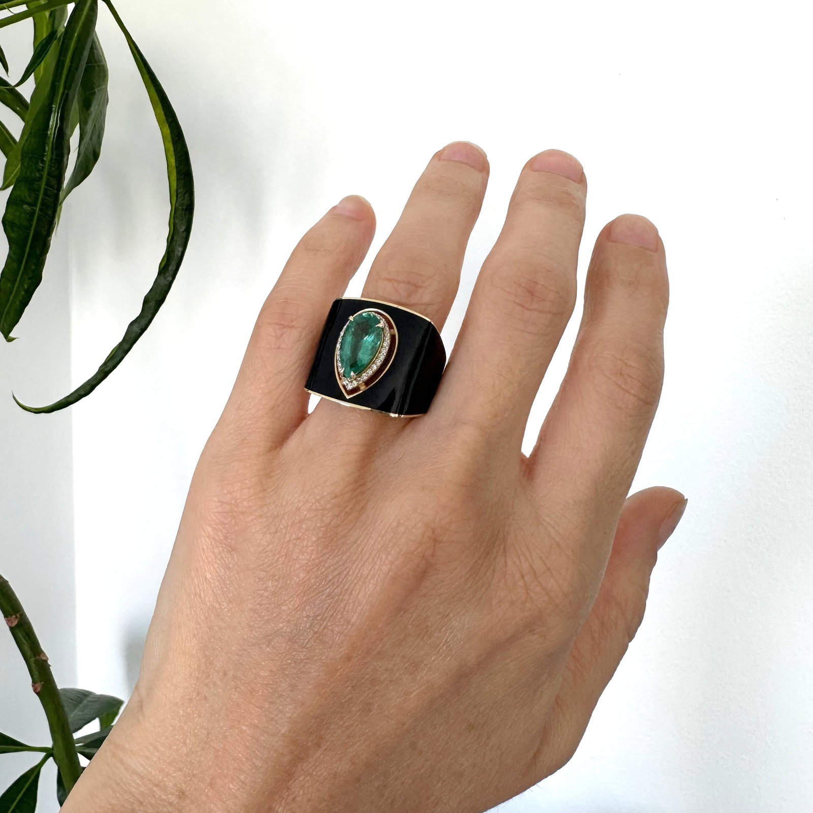Natural Diamond 14K Yellow Gold Ring - 4
