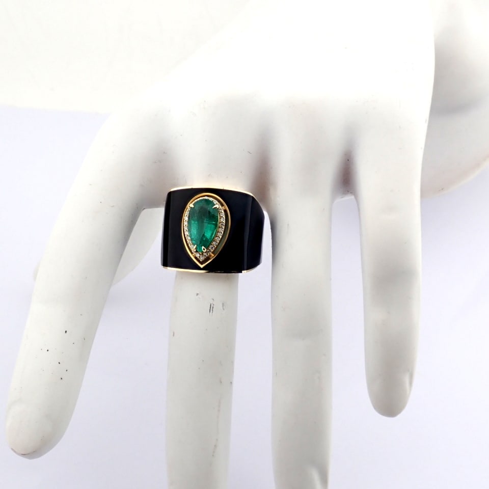 Natural Diamond 14K Yellow Gold Ring - 7