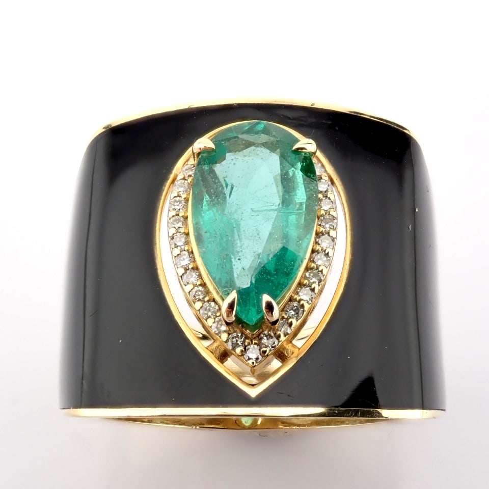 Natural Diamond 14K Yellow Gold Ring - 8