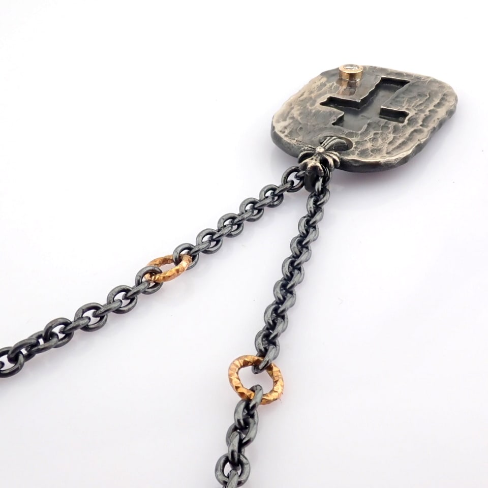Natural Diamond 18K Yellow Gold Necklace - 8