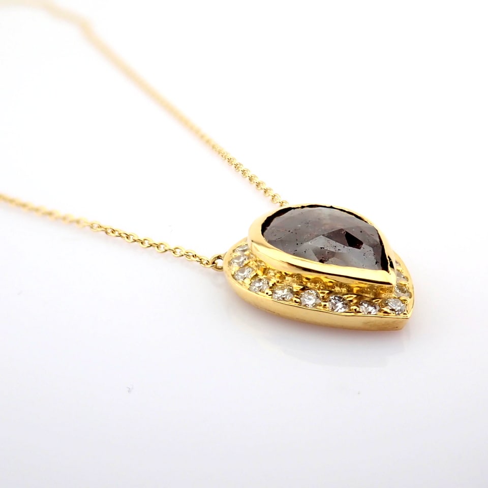 Natural Diamond 18K Yellow Gold Necklace - 5