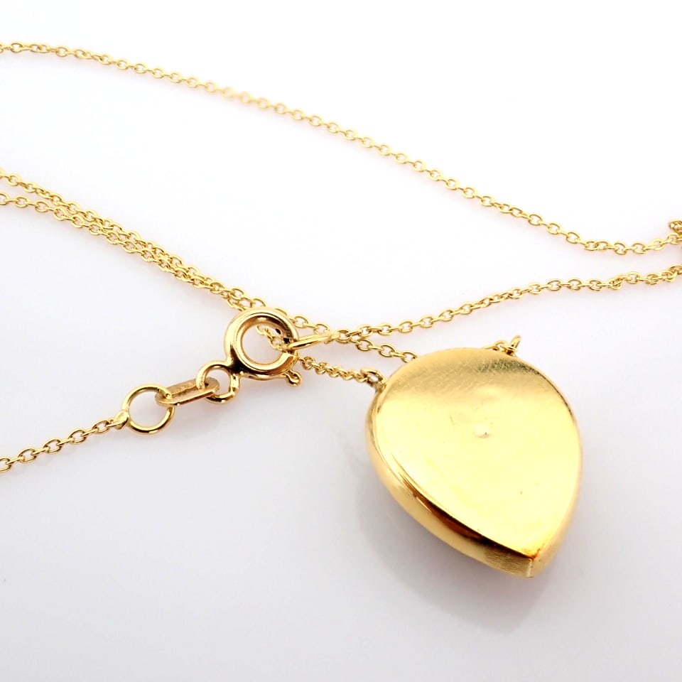 Natural Diamond 18K Yellow Gold Necklace - 7