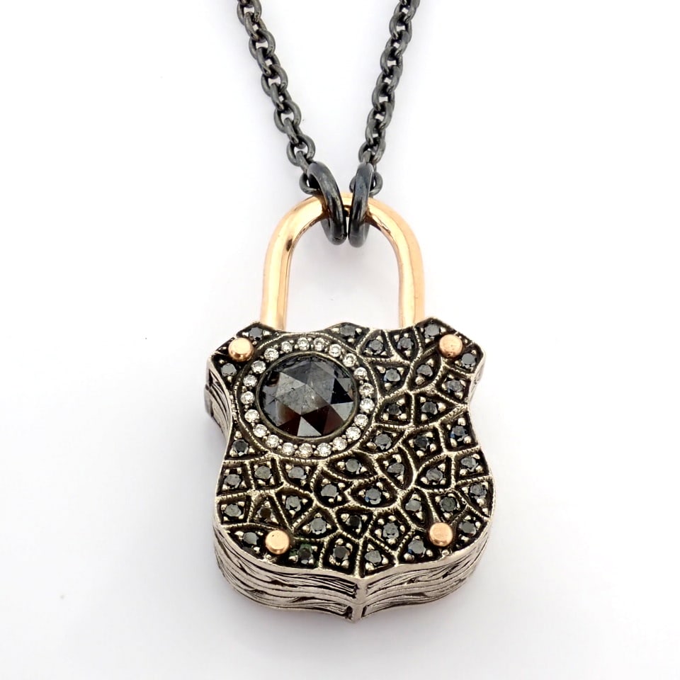 Natural Diamond 14K Rose/Pink Gold Necklace - 4