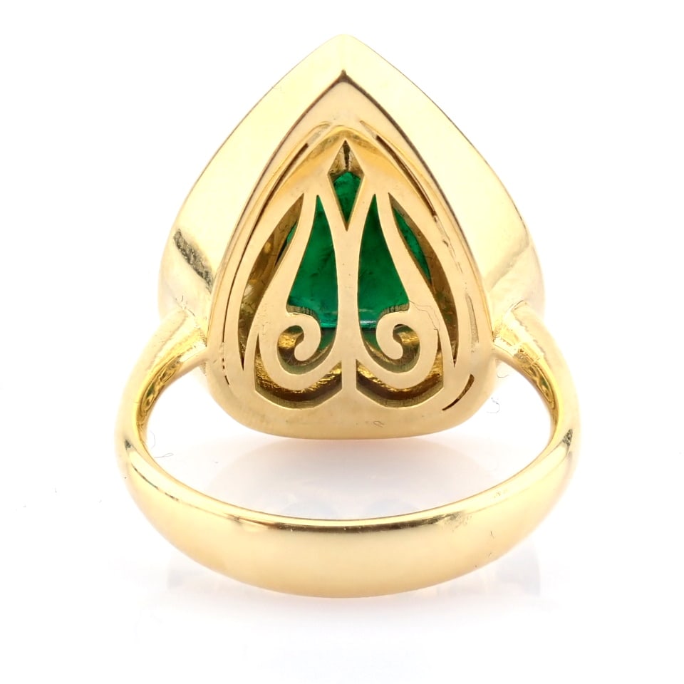Natural Diamond 18K Yellow Gold Ring - 2