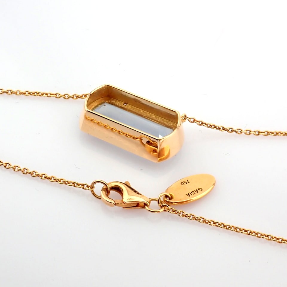 Natural Diamond 14K Rose/Pink Gold Necklace - 7