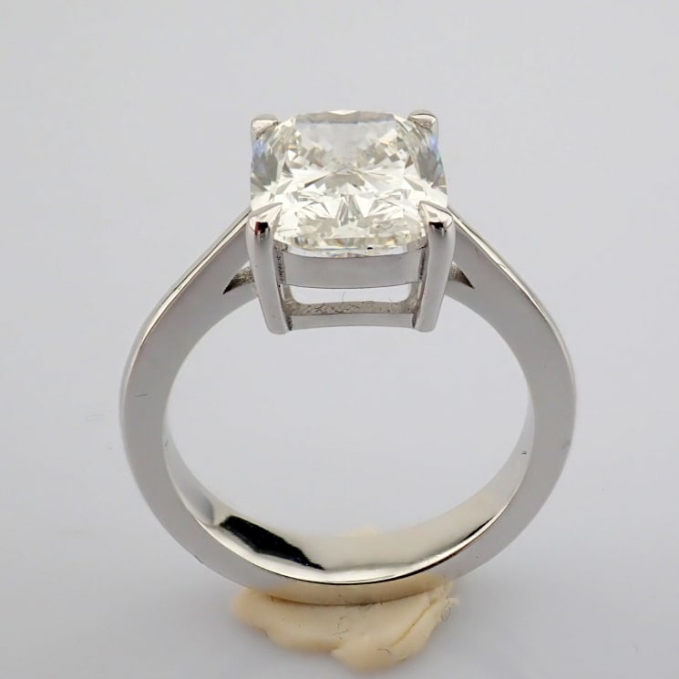 Cushion Cut Lab-Grown Diamond Ring - 4.01 Total Carat (IGI Certified) - 7