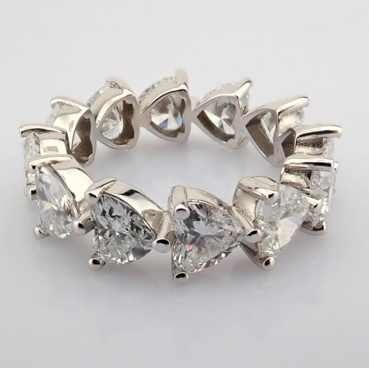 Heart Cut Lab-Grown Diamond Ring - 5.28 Total Carat (MDI Certified) - 7