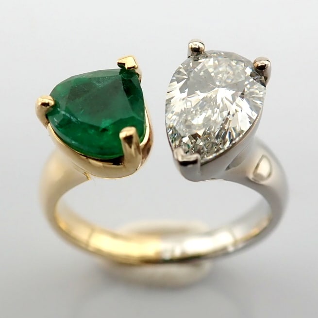 Pear Cut Lab-Grown Diamond Ring - 2.54 Total Carat (IGI Certified) - 2