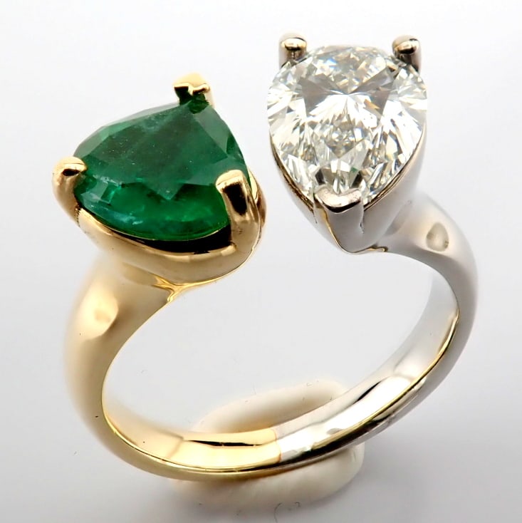 Pear Cut Lab-Grown Diamond Ring - 2.54 Total Carat (IGI Certified) - 3