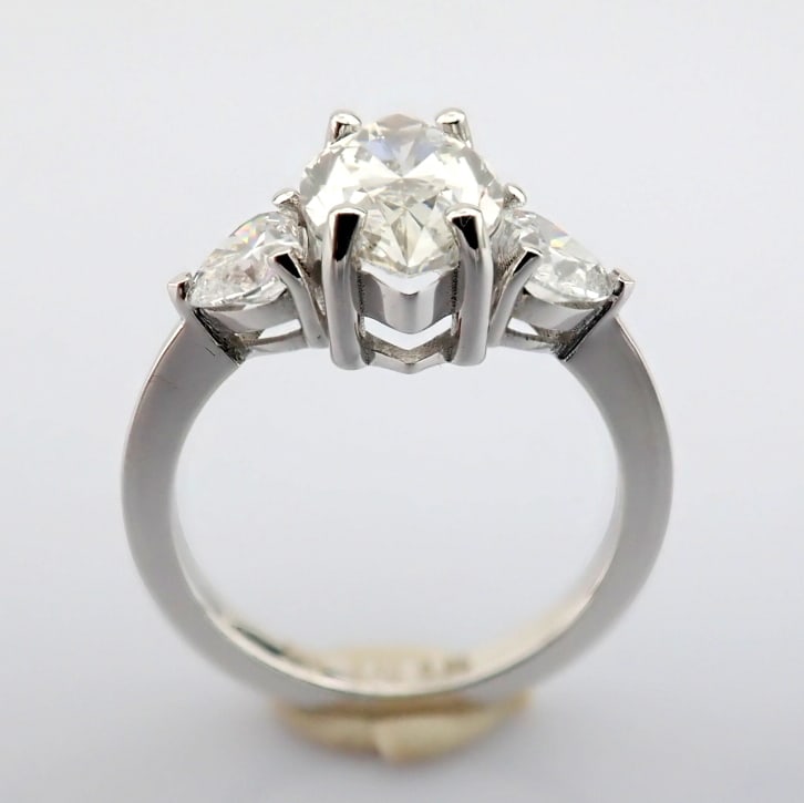 Marquise Cut Lab-Grown Diamond Ring - 3.36 Total Carat (IGI Certified) - 5