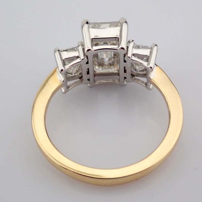Emerald Cut Lab-Grown Diamond Ring - 4.22 Total Carat (IGI Certified) - 5