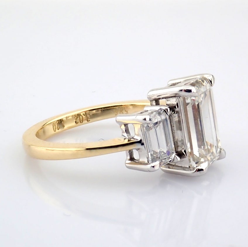 Emerald Cut Lab-Grown Diamond Ring - 4.22 Total Carat (IGI Certified) - 6