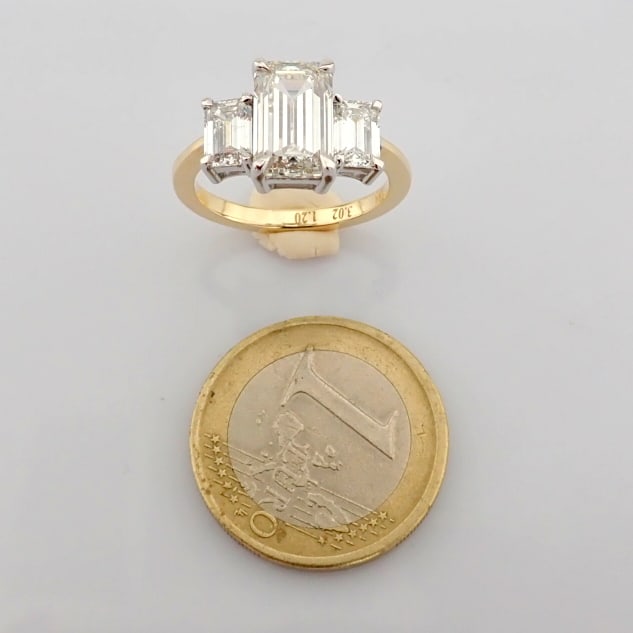 Emerald Cut Lab-Grown Diamond Ring - 4.22 Total Carat (IGI Certified) - 7