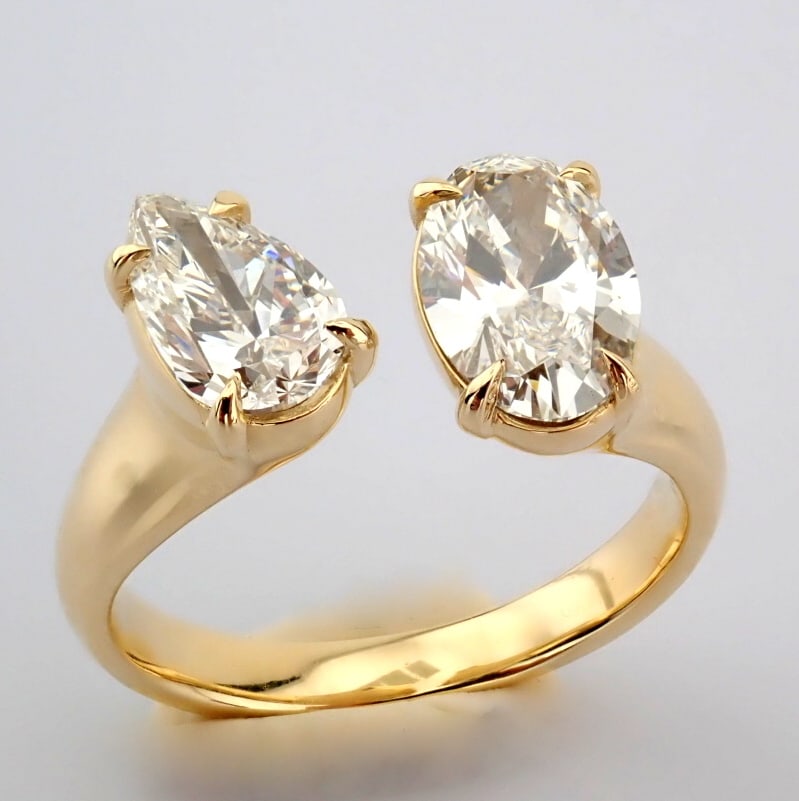 Oval Cut Lab-Grown Diamond Ring - 2.26 Total Carat (IGI Certified) - 3