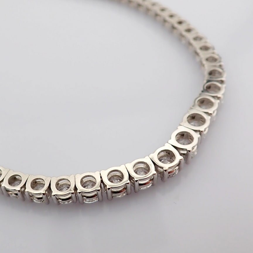 Round Cut Lab-Grown Diamond Tennis Necklace - 16.9 Total Carat (MDI Certified) - 5