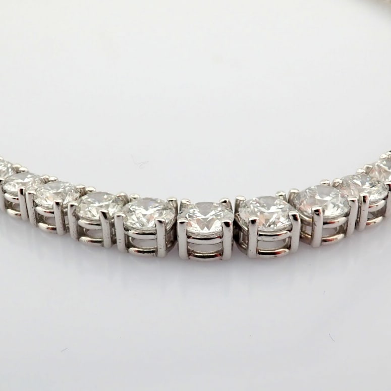 Round Cut Lab-Grown Diamond Tennis Necklace - 16.9 Total Carat (MDI Certified) - 7