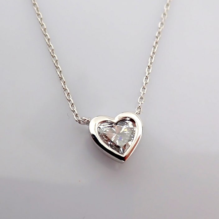 Heart Cut Lab-Grown Diamond Necklace - 0.43 Total Carat (MDI Certified) - 6
