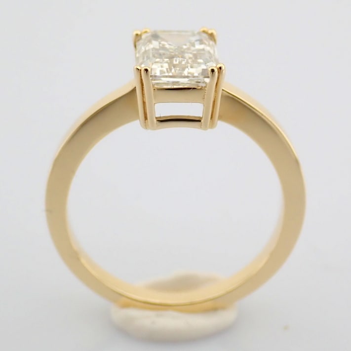 Emerald Cut Lab-Grown Diamond Ring - 2.1 Total Carat (IGI Certified) - 2