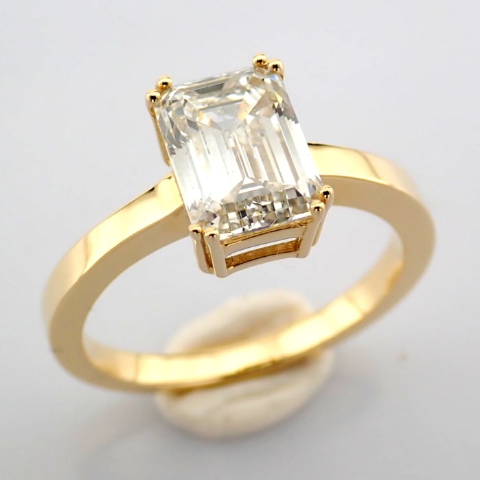 Emerald Cut Lab-Grown Diamond Ring - 2.1 Total Carat (IGI Certified) - 3