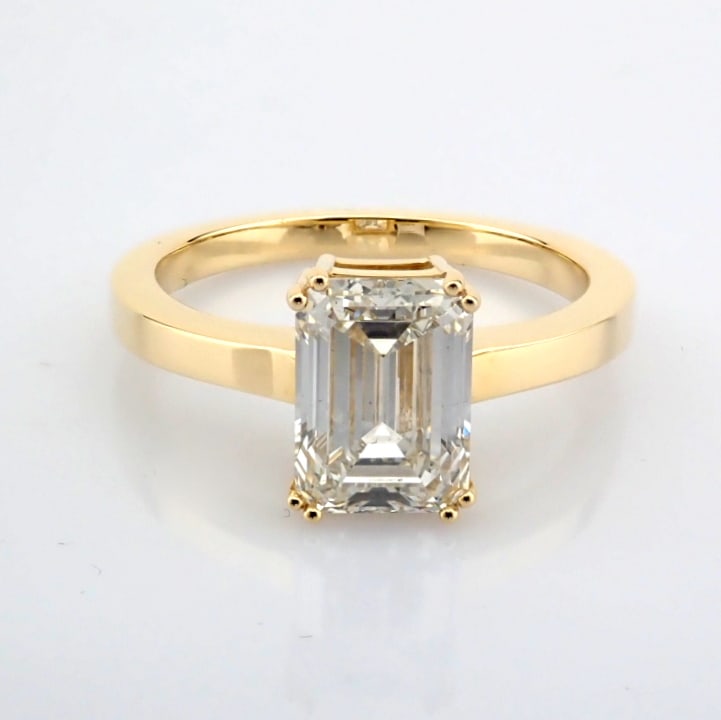 Emerald Cut Lab-Grown Diamond Ring - 2.1 Total Carat (IGI Certified) - 4