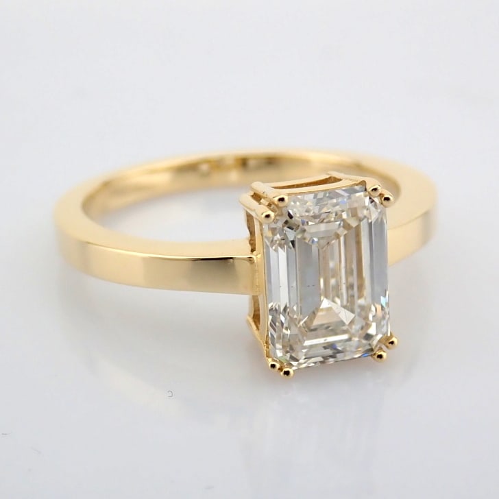 Emerald Cut Lab-Grown Diamond Ring - 2.1 Total Carat (IGI Certified) - 5