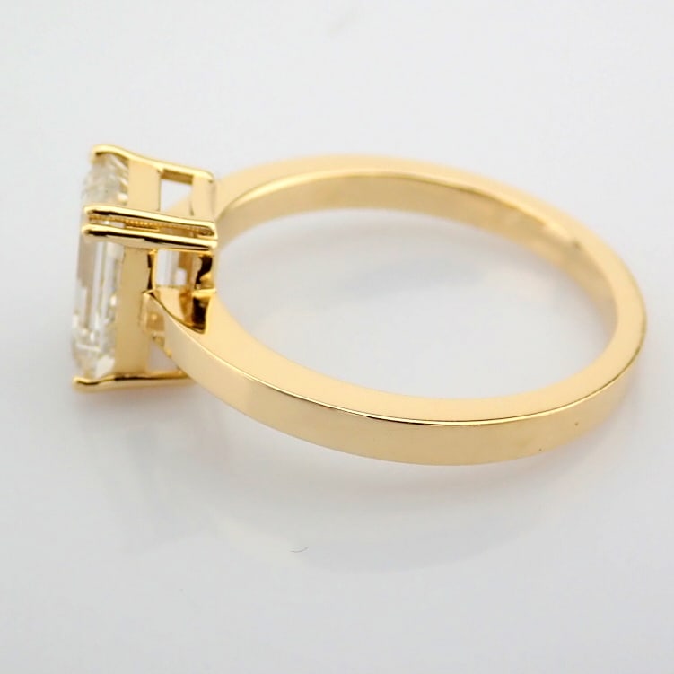 Emerald Cut Lab-Grown Diamond Ring - 2.1 Total Carat (IGI Certified) - 7