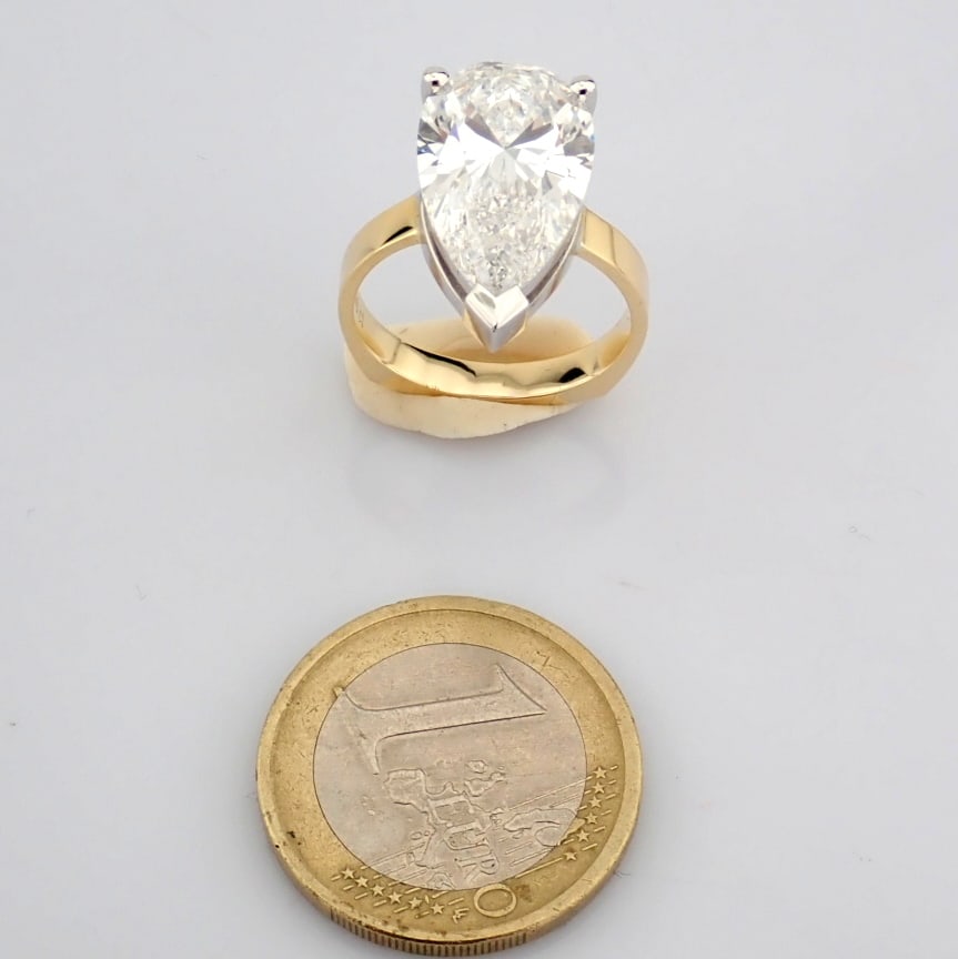 Pear Cut Lab-Grown Diamond Ring - 7.06 Total Carat (IGI Certified) - 5