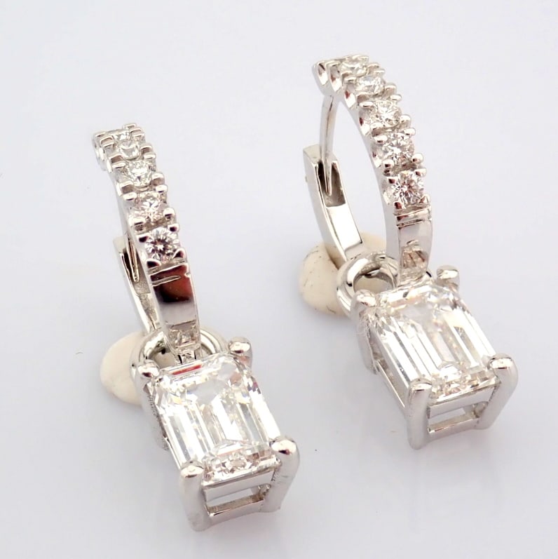 Emerald Cut Lab-Grown Diamond Earring - 2.41 Total Carat (IGI Certified) - 4