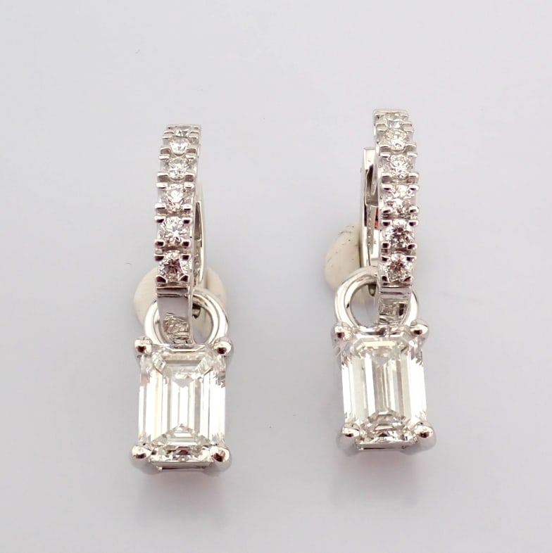 Emerald Cut Lab-Grown Diamond Earring - 2.41 Total Carat (IGI Certified) - 6