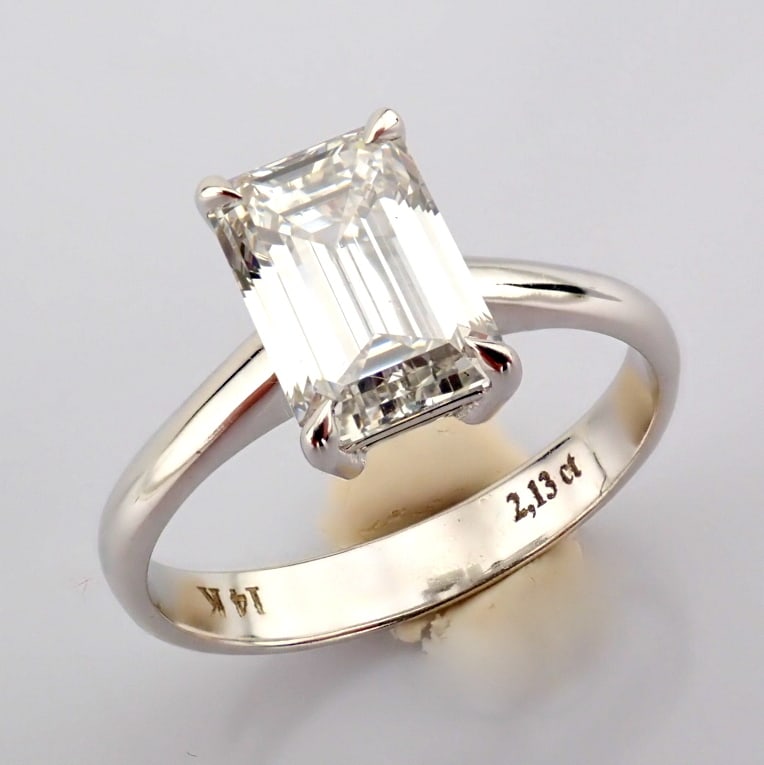Emerald Cut Lab-Grown Diamond Ring - 2.13 Total Carat (IGI Certified) - 2