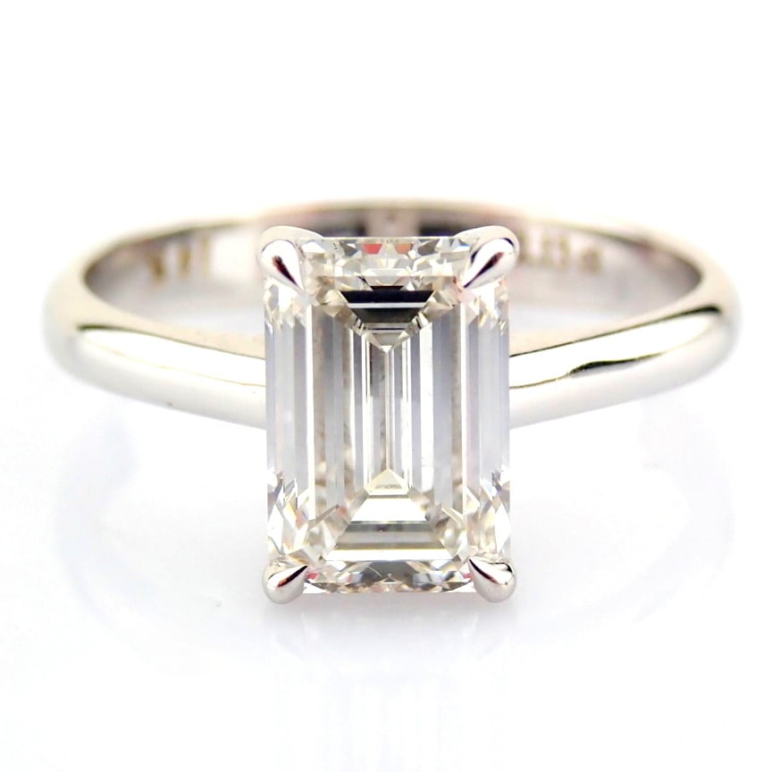 Emerald Cut Lab-Grown Diamond Ring - 2.13 Total Carat (IGI Certified) - 3