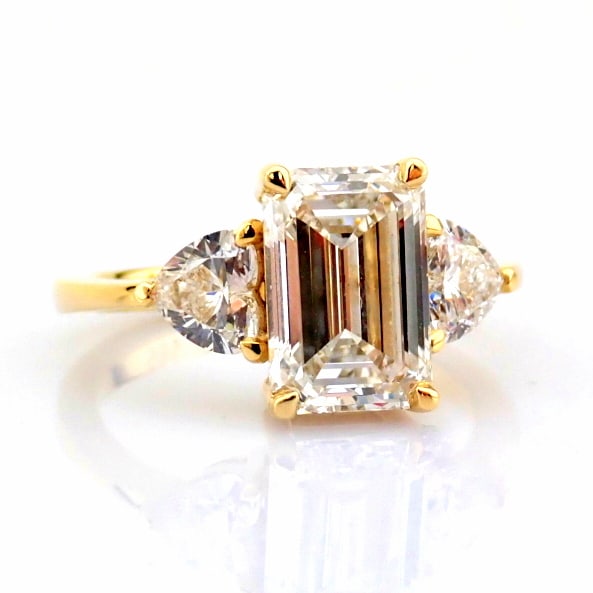 Emerald Cut Lab-Grown Diamond Ring - 3.92 Total Carat (IGI Certified) - 4
