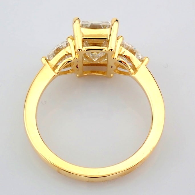 Emerald Cut Lab-Grown Diamond Ring - 3.92 Total Carat (IGI Certified) - 5