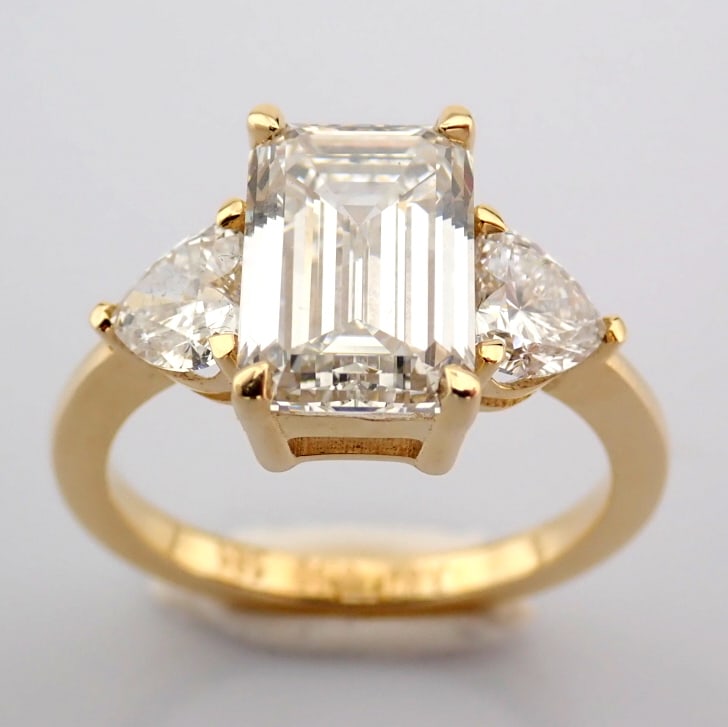 Emerald Cut Lab-Grown Diamond Ring - 3.92 Total Carat (IGI Certified) - 6