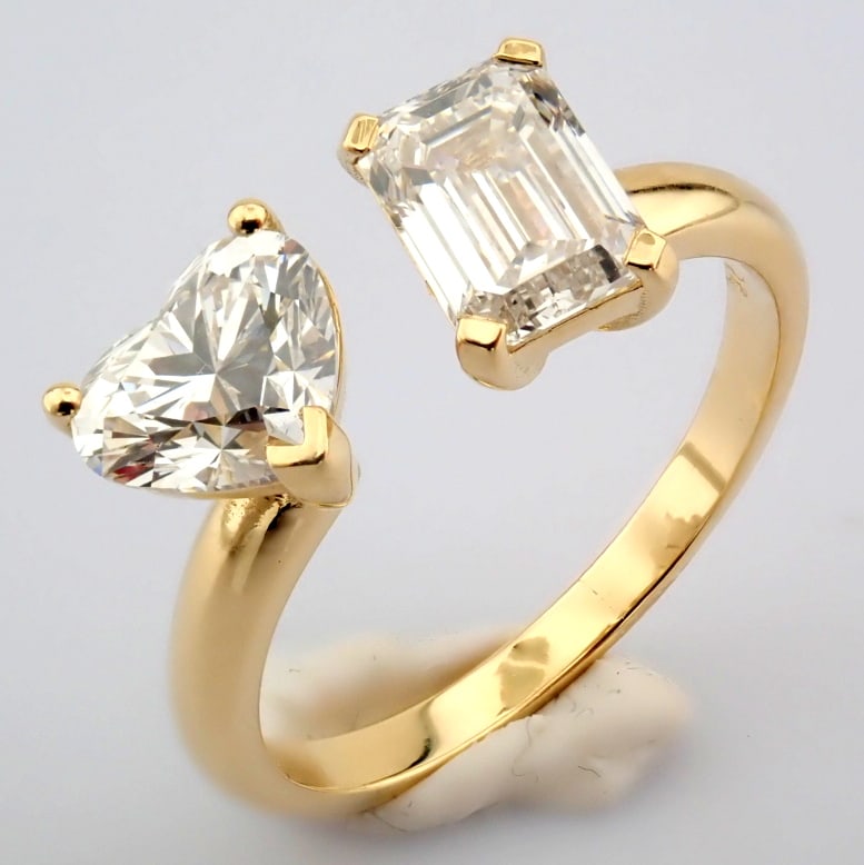 Heart Cut Lab-Grown Diamond Ring - 2.09 Total Carat (IGI Certified) - 3