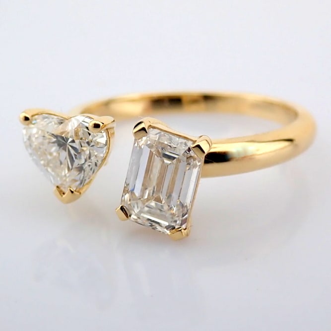 Heart Cut Lab-Grown Diamond Ring - 2.09 Total Carat (IGI Certified) - 6